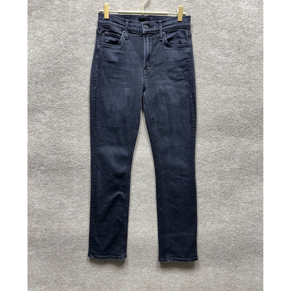 Mother Jeans Womens 26 The Mid Rise Ankle Dazzler High Rise Deep End Blue‎